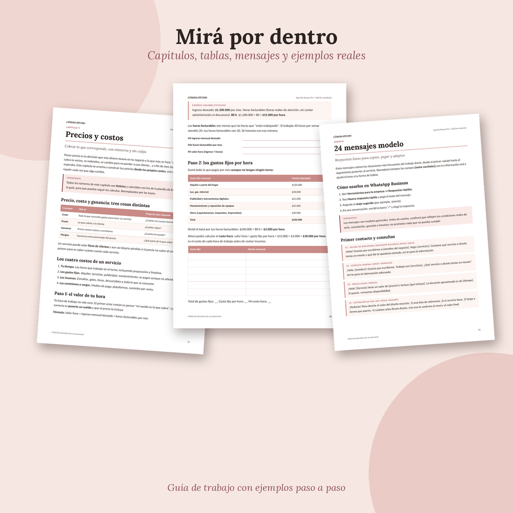 Agenda Beauty Pro · Guía + Planillas para manicuras y nail artists